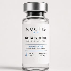 Retatrutide research peptide lyophilized vial